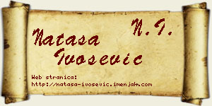 Nataša Ivošević vizit kartica